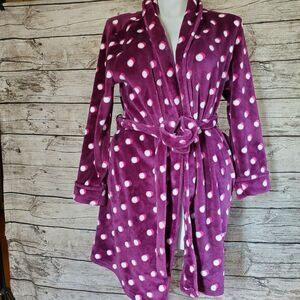 Simply Styled Purple and Pink Plush Robe Size XL